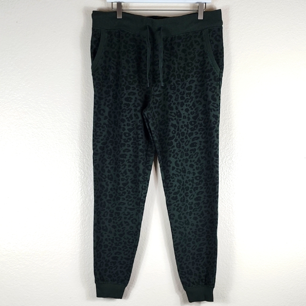 PINK by VS Green & Black Leopard Print Joggers